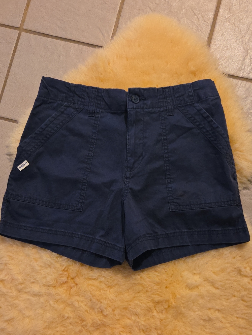 Magellan Outdoors Navy High-Waist Utility Shorts